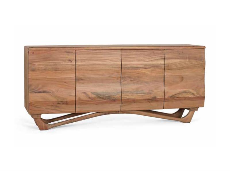 Colección ETNIC-Aparador de madera de acacia. 76 x 170 x 40 cm